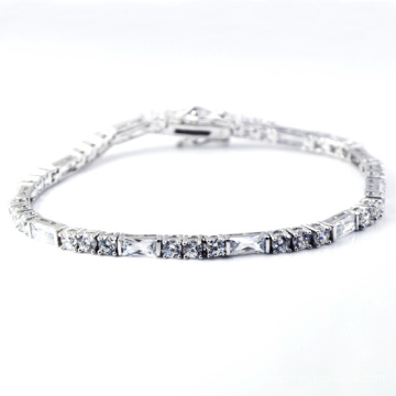 925 Sterling Silver Ruby Stone Jewelry Bracelet (K-1769. JPG)